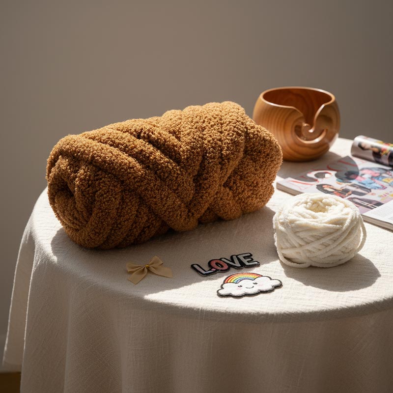 3 cm dickes Teddy-Fleece-Chenille-Garn